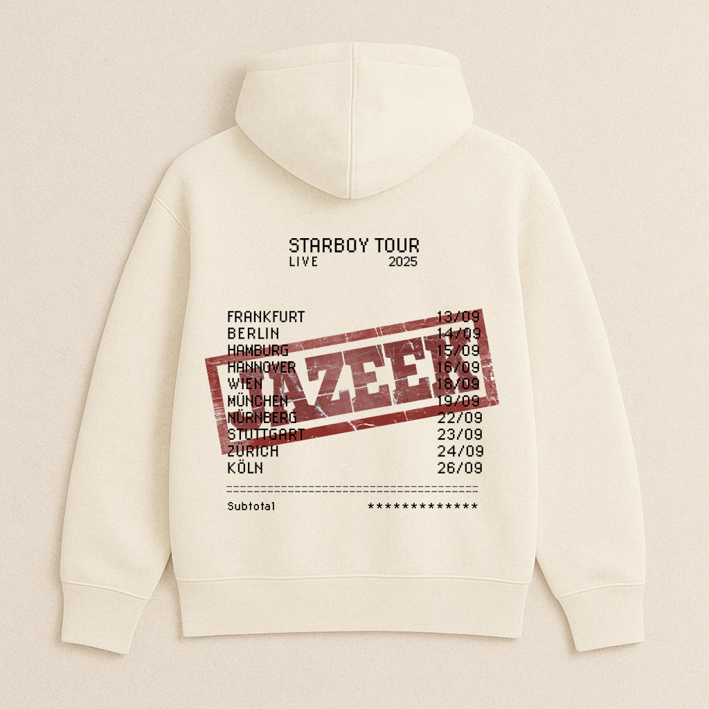 Starboy Tour Hoodie Cremeweiß